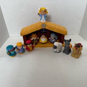 Little people Nativity Christmas lot Joseph  jesusCamel Sheep Donkey etc